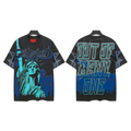 NIKALAUS Fashion God Style Hip-Hop West Coast Graffiti Unisex Loose High-Definition Print Cotton T-Shirt